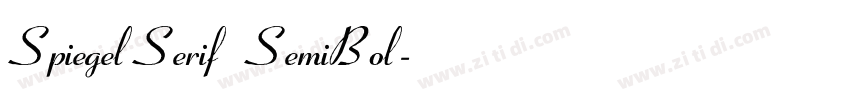 SpiegelSerif SemiBol字体转换